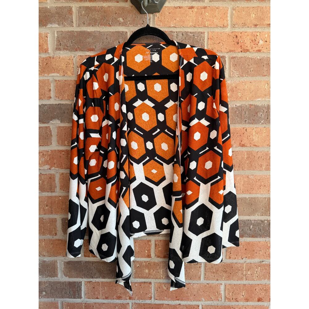 Investments Petites Orange Light Polyester Cardigan Size PXL NWT